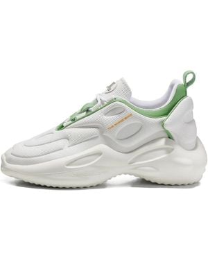 Leandro Lopes Mining Logo-Detail Trainers - Grey