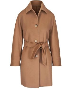 Max Mara Belted Wool Coat - Brown