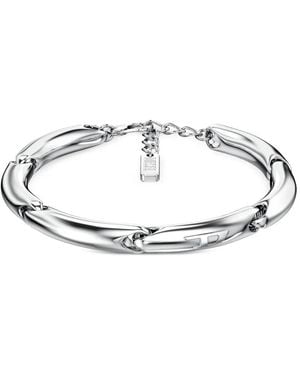 DIESEL D Logo Chain Bracelet - White