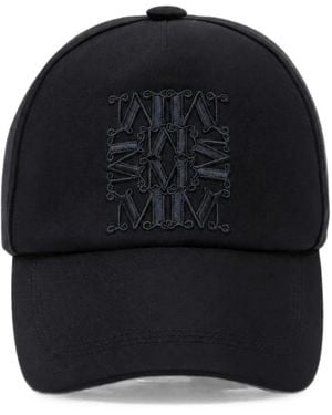 Max Mara Logo-Embroidered Baseball Cap - Blue