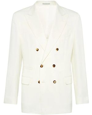 Brunello Cucinelli Double-Breasted Jacket - Natural
