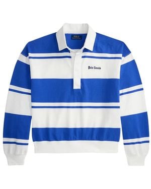 Polo Ralph Lauren Striped Long-Sleeve Polo Shirt - Blue