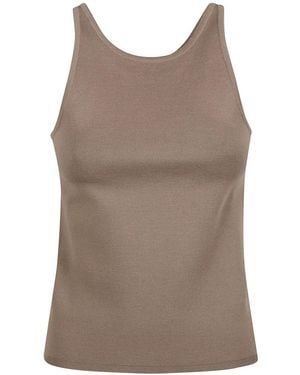 Max Mara Wool Ribbed Tank Top - Brown