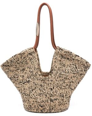 Zimmermann Bolso de playa con asa de cuero - Neutro
