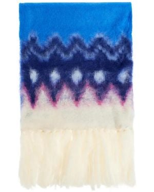 Isabel Marant Bufanda Con Flecos - Azul