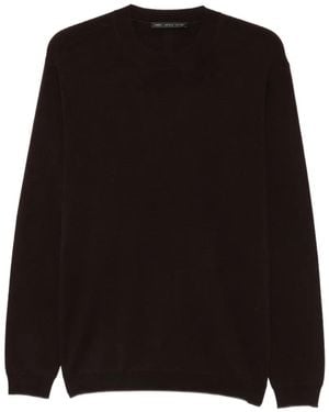Low Brand Crew-Neck Wool Jumper - Black
