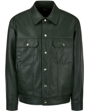 Studio Tomboy X Classic-Collar Jacket - Green