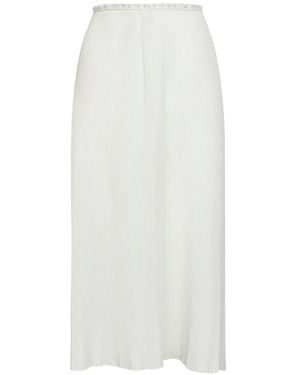 Co. Falda N Volantes Y Dobladillo Asimétri - Blanco