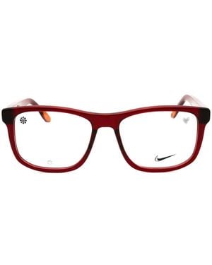 Nike Rectangle-Frame Glasses - Red