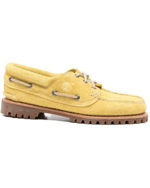 Timberland Suede Lace-Up Boat Shoes - Metallic