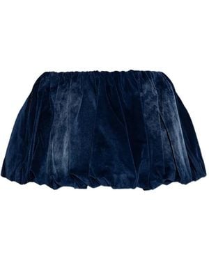DIESEL De-Muj-Fsj1 Velvet-Effect Bubble Mini Skirt - Blue