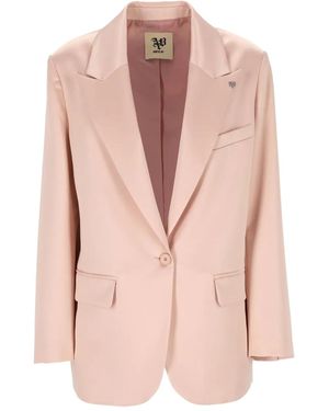 Aniye By Peak-Lapel Pin Blazer - Pink