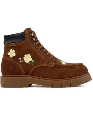 Camper Alaro Stiefel Mit Blumenstickerei - Braun