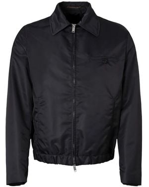 Slowear Zip-Fastening Elastic-Hem Bomber Jacket - Black
