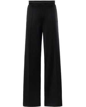 Reebok Wide-Leg Cotton-Blend Track Trousers - Black