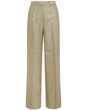 Kiton Gerade Hose Mit Lamé-Effekt - Natur