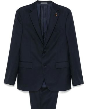 Pal Zileri Brooch Detail Suit - Blue