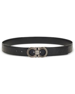 Ferragamo Gancini Omkeerbare Riem - Wit