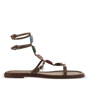 Gianvito Rossi Shanti 05 Gladiator Sandals - White