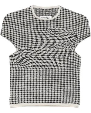 MM6 by Maison Margiela Checked T-Shirt - Black