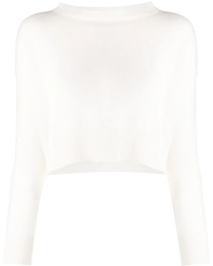 Teddy Cashmere Genova クロップド カシミアセーター - ホワイト