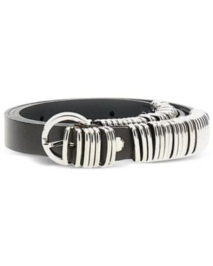 FEDERICA TOSI Circle-embellishments Leather Belt - ホワイト
