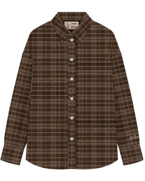 MC2 Saint Barth Gigy Check-Pattern Flannel Shirt - Brown