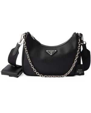 Prada Re-Edition 2005 Saffiano-Leather Bag - Black