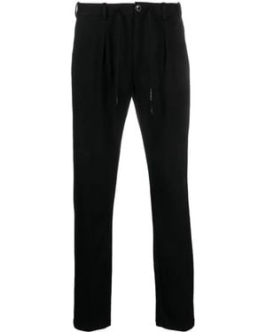 Circolo 1901 Drawstring-Waistband Tapered-Leg Trousers - Black