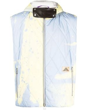 OAMC Abstract-Print Hooded Gilet - Blue