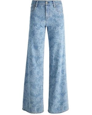 Alice + Olivia Jeans Met Paisley-Print - Blauw