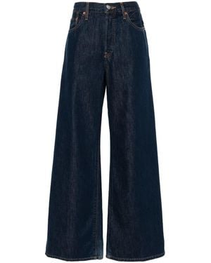 RE/DONE Fortuna Mid-Rise Palazzo Jeans - Blue