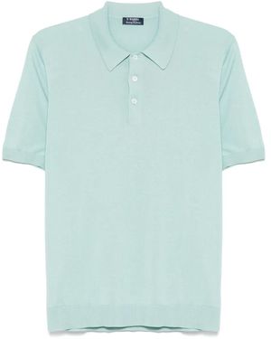 Barba Napoli Silk Polo Shirt - Blue