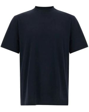 Brioni Embroidered-Logo T-Shirt - Blue