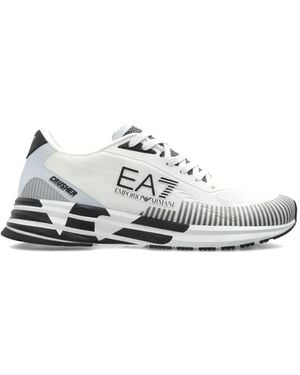 EA7 Sports Shoes With A Logo - White