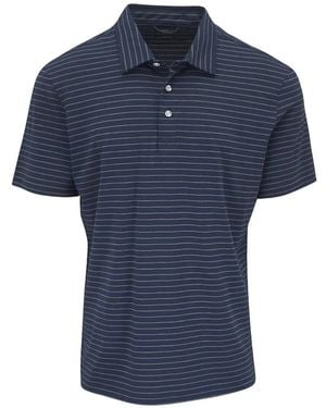 Faherty Gestreiftes Poloshirt - Blau
