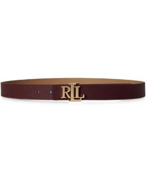 Ralph Lauren Logo Leather Belt - White