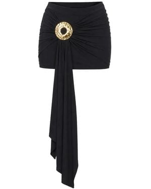 Cult Gaia Freesia Ruched Mini Skirt - Black