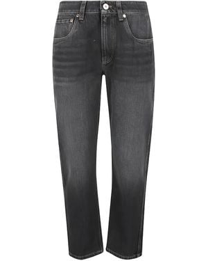 Brunello Cucinelli Jeans Dritti Con Tasche - Grigio