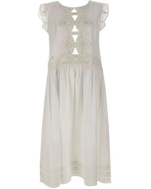 Maurizio Mykonos Floral-Lace Maxi Dress - White