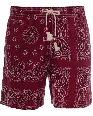 MC2 Saint Barth Paisley-Print Drawstring Swim Shorts - Red