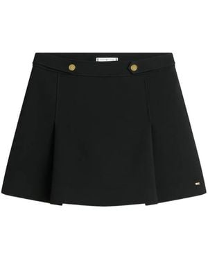 Tommy Hilfiger Button-Detail Mini Skirt - Black