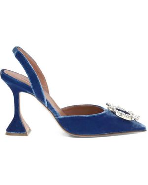 AMINA MUADDI Begum Crystal-Embellished Sandals - Blue