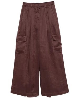 Isabelle Blanche Wide-Leg Palazzo Trousers - Purple