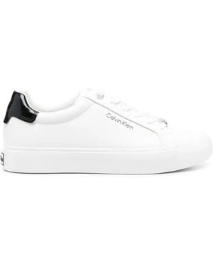 Calvin Klein Low-Top Leather Trainers - White