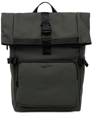 KARL LAGERFELD Rucksack Mit Logo-Streifen - Schwarz