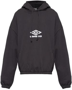 Umbro Logo-Embroidery Hoodie - Blue
