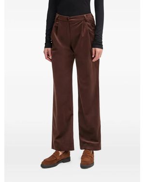 La Petite Francaise Praliné Pleated Trousers - Brown
