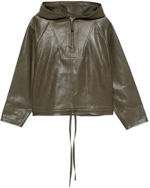 Co. Leather Hoodie - Green