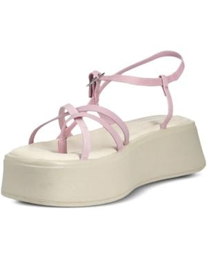 Vagabond Shoemakers Sandali Con Plateau E Fasce Incrociate 50Mm - Neutro